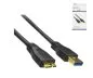 Mobile Preview: DINIC USB 3.0 cable A male to micro B male, 3P AWG 28/1P AWG 24, gold-plated contacts, lenght 2.00m, black, DINIC box